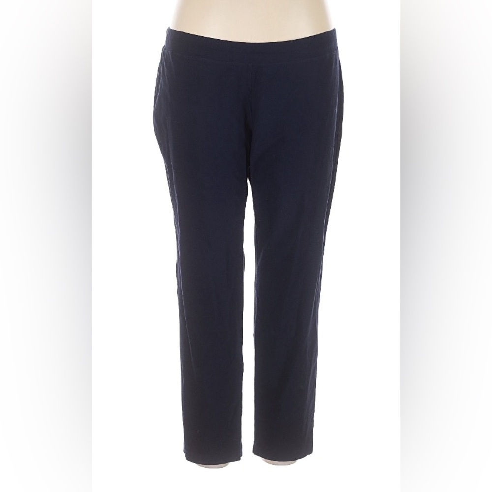 XL Eileen Fisher midnight ink navy washable viscose crepe ankle pants